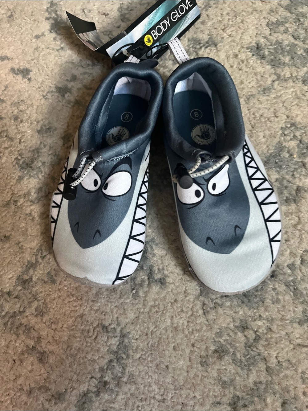Body Glove Kids Blue & Gray Shark Face Water Shoes